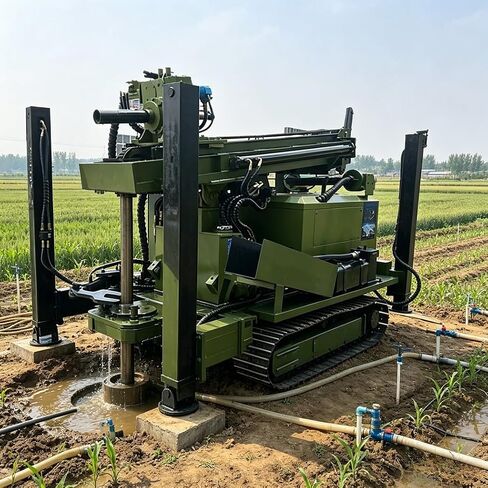 Crawler Borehole Drilling Rig Hydraulic Water Well Drilling Machine with Mud Pump for Deep Well and Irrigation Projects 150m to 300m Depth Customizable Configuration Available in Kuwait