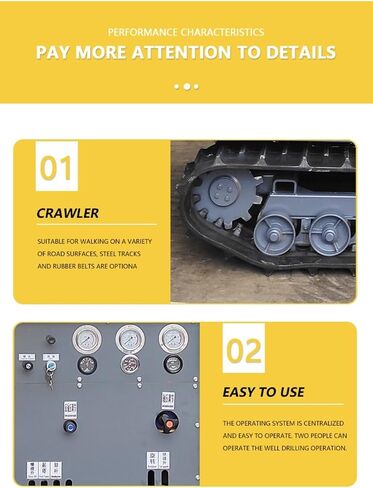 Crawler Borehole Drilling Rig Hydraulic Water Well Drilling Machine with Mud Pump for Deep Well and Irrigation Projects 150m to 300m Depth Customizable Configuration Available in Kuwait