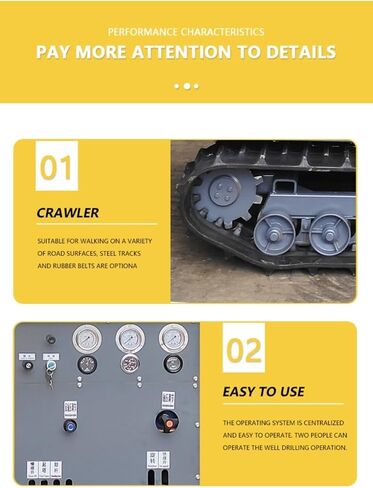 Pneumatic Water Well Drilling Rig Air Powered Borehole Machine for Water Well Construction Geological Survey Soil Sampling Portable High Efficiency Equipment Customizable in Kuwait