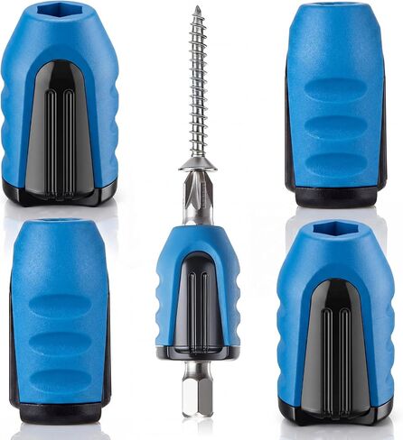 Ripeng 5 Pcs Magnetic Screw Holder Rings, 1/4 Inch/ 6.35 mm Screwdriver Driver Bits Magnetizer for Electric Drill and Hand Tools, Red in Kuwait