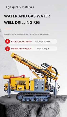 Hydraulic Crawler Water Well Drilling Rig with Mud Pump for Deep Borehole Drilling and Groundwater Projects 50m to 300m Depth High Performance Customizable Design in Kuwait
