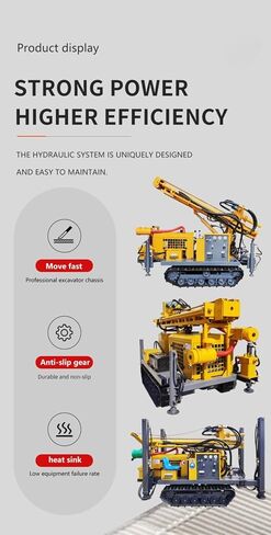 Hydraulic Crawler Water Well Drilling Rig with Mud Pump for Deep Borehole Drilling and Groundwater Projects 50m to 300m Depth High Performance Customizable Design in Kuwait