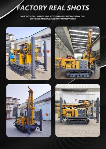 Crawler Pneumatic Rock and Water Well Drilling Rig with Air Compressor for Deep Borehole Drilling Mining Quarry Projects 150m to 300m Depth Range Heavy Duty Customizable Options Available in Kuwait