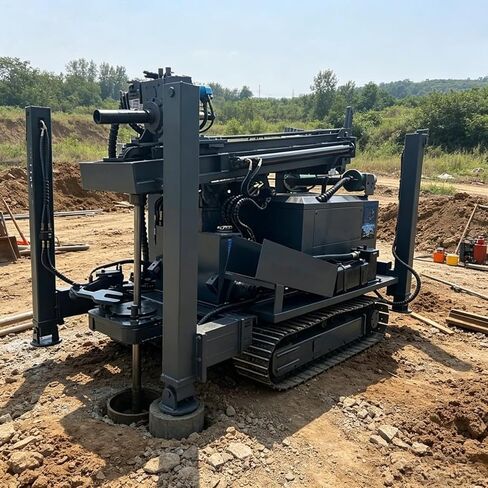 Crawler Mounted Hydraulic Water Well Drilling Rig for Borehole Drilling and Irrigation Projects 150m to 300m Depth Range High Efficiency Heavy Duty Drilling Machine Customizable Configurations in Kuwait