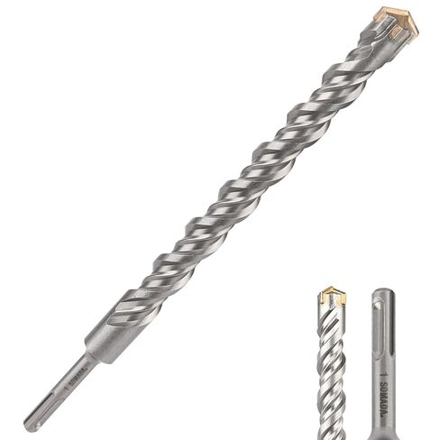 1 بوصة × 12 بوصة SDS بالإضافة إلى الحفر الطويلة SDS-Plus Droper Hammer Drbide Tip 4 قاطع للخرسانة والطوب والحجر والبناء الحفر in Kuwait