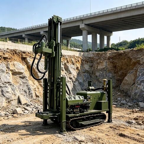 Crawler Borehole Drilling Rig Hydraulic Water Well Machine with Mud Pump for Deep Drilling and Groundwater Extraction 50m to 300m Depth Customizable Design in Kuwait