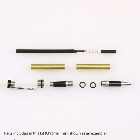 Legacy Woodturning, Classic Rollerball Pen Kits - Gold & Silver Variety, 6 Pack, Includes 3 Gold, 3 Chrome, Woodworking Project Kit in Kuwait