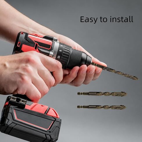 5PCS Tile Drill Bit Set, Masonry Drill Bits Carbide Tip, Concrete Glass Ceramic Drill Bit Set for Precise Drilling, Hex Shank Cross Head Design for Tile Brick Wood DIY Home Use in Kuwait