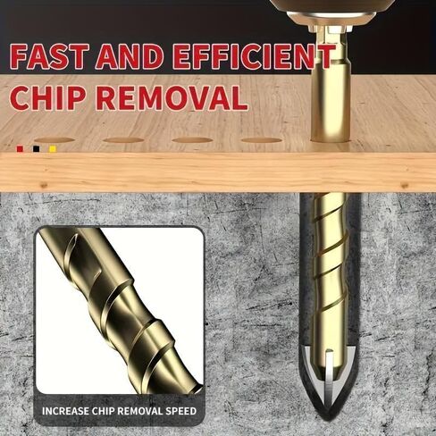 5PCS Tile Drill Bit Set, Masonry Drill Bits Carbide Tip, Concrete Glass Ceramic Drill Bit Set for Precise Drilling, Hex Shank Cross Head Design for Tile Brick Wood DIY Home Use in Kuwait