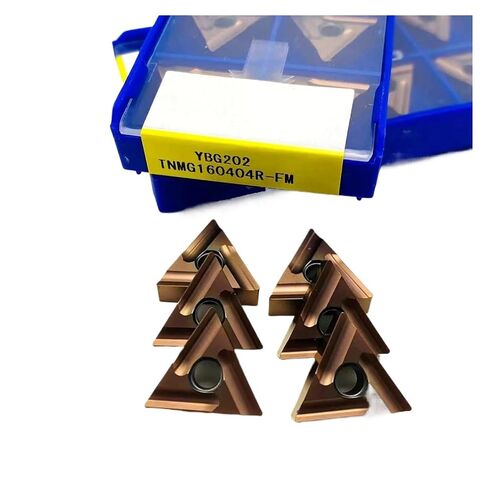 High Toughness Turning Blade Machine Accessories 10PCS TNMG160404R-FM TNMG160404L-FM Hard Alloy External Turning Tool Applies to Machining Stainless Steel(TNMG160404R-FM) in Kuwait