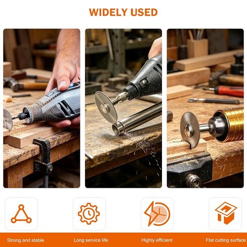New 6-Pack HSS Saw Disc Wheel Cutting Blades with 2Pcs 1/8", 1Pcs 1/4" Round Shank Compatible with Multiple Brand Rotary Drill Machine in Kuwait