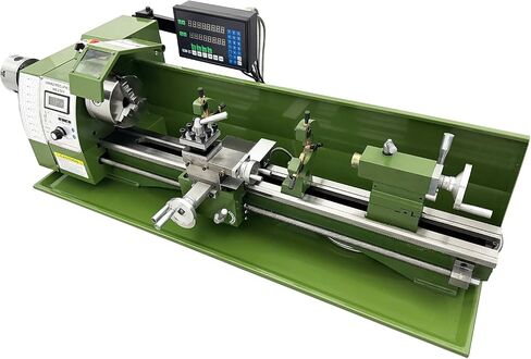 Precision Metal Lathe Inch Thread Metal Benchtop Lathe with 1100W Brushless Motor and Grating Ruler Double Chuck 8"x29.5" 50-2500rpm 110V in Kuwait