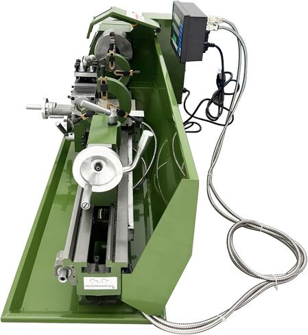 Precision Metal Lathe Inch Thread Metal Benchtop Lathe with 1100W Brushless Motor and Grating Ruler Double Chuck 8"x29.5" 50-2500rpm 110V in Kuwait
