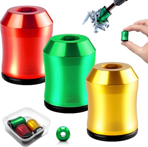 3Pcs Magnetic Drill Bit Holder,Strong Magnetic Screw Holder-(3 colors) | Universal Removable Household Tool Screwdriver Magnetizer&Power Bits,Mechanics,Carpenters,Household Repairs in Kuwait