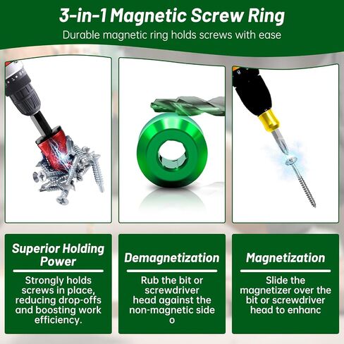 3Pcs Magnetic Drill Bit Holder,Strong Magnetic Screw Holder-(3 colors) | Universal Removable Household Tool Screwdriver Magnetizer&Power Bits,Mechanics,Carpenters,Household Repairs in Kuwait