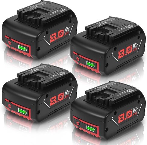 SANIU 8000mAh Replacement for Bosch 18V Battery BAT609 Lithium ion Compatible with Bosch 18 Volt Cordless Power Tools BAT618 BAT609G BAT610G BAT622 Rechargeable High-Output Batteries (8.0Ah, 2 Packs) in Kuwait