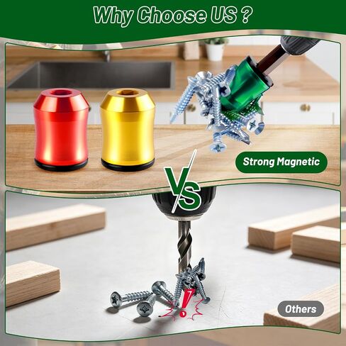 3Pcs Magnetic Drill Bit Holder,Strong Magnetic Screw Holder-(3 colors) | Universal Removable Household Tool Screwdriver Magnetizer&Power Bits,Mechanics,Carpenters,Household Repairs in Kuwait