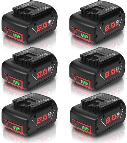 SANIU 8000mAh Replacement for Bosch 18V Battery BAT609 Lithium ion Compatible with Bosch 18 Volt Cordless Power Tools BAT618 BAT609G BAT610G BAT622 Rechargeable High-Output Batteries (8.0Ah, 2 Packs) in Saudi Arabia