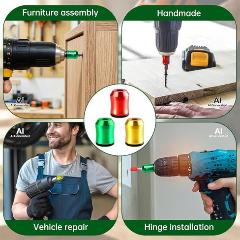3Pcs Magnetic Drill Bit Holder,Strong Magnetic Screw Holder-(3 colors) | Universal Removable Household Tool Screwdriver Magnetizer&Power Bits,Mechanics,Carpenters,Household Repairs in Kuwait