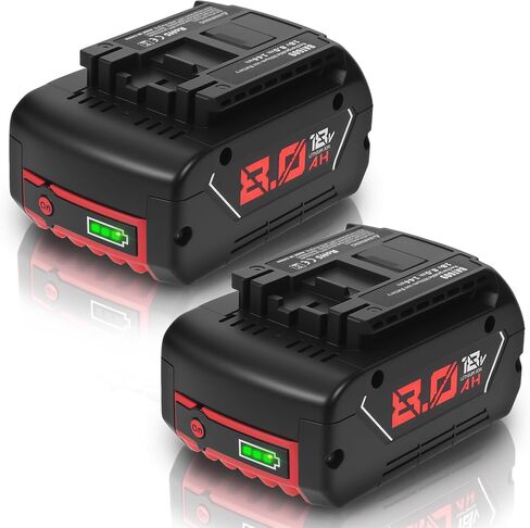 SANIU 8000mAh Replacement for Bosch 18V Battery BAT609 Lithium ion Compatible with Bosch 18 Volt Cordless Power Tools BAT618 BAT609G BAT610G BAT622 Rechargeable High-Output Batteries (8.0Ah, 2 Packs) in Saudi Arabia