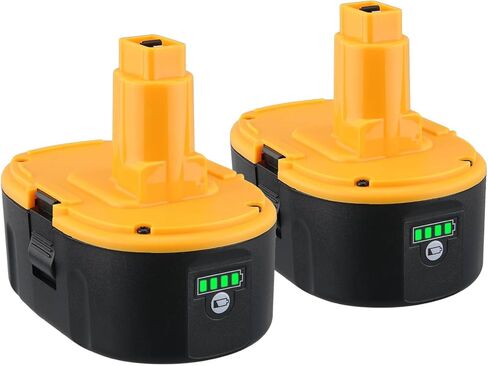 2Pack DC9096 7000mAh Li-Ion Battery Replacement for Dewalt 18V Battery | DC9098 DC9099 DC9182 High Capacity Compatible with Dewalt 18V Cordless Power Tools with LED Indicator in Kuwait