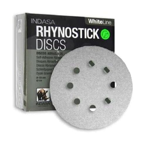 Indasa 5" 8-Hole WhiteLine Rhynostick Vacuum Sanding Discs, 56 Series 60 in Kuwait
