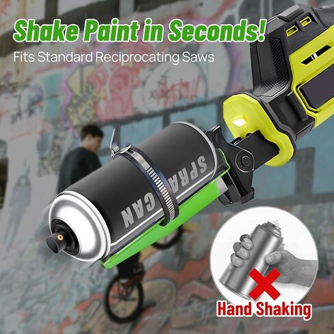 Zozen Paint Shaker, with Non-Slip&Low-Noise Liner, Fits 2-3" Cans | Adjustable Clamp Strap,Stainless Steel Paint Can Shaker for Reciprocating Saws, Efficient Mixing Tool for Artist, House & DIY in Kuwait
