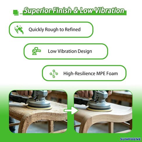 Upgraded for Festool ETS 150 Sanding Pad 202460 Hard 6 inch (150mm) | Fits ETS 150, ETSC 150, ETS EC 150, LEX 150, WTS 150, 17/48-Hole ST-STF D150/MJ2-M8-H-HT Pad, Heat Resistant Hook and Loop in Kuwait