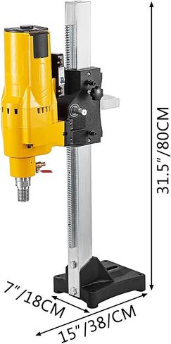 205mm Vertical Diamond Core Drill Rig Stand 3980W Heavy Duty Engineering Bench Wet Dry Concrete Marble Drilling Machine in Kuwait