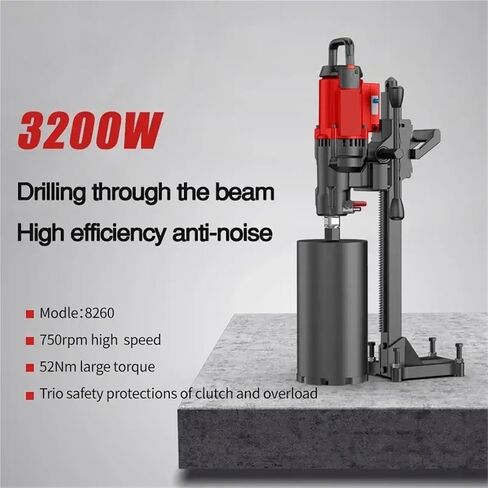 Bench Drill Machine, Diamond Core Drilling Machine 3200W 900rpm Electric Concrete Drilling Benchtop Drilling Tool in Kuwait