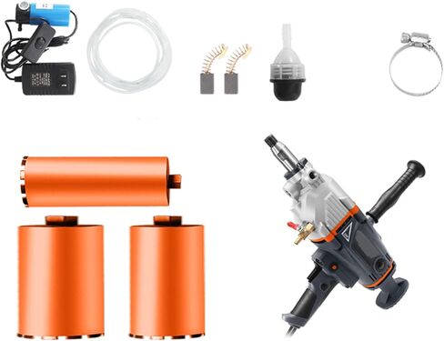 Core Machine 200mm Concrete Machine 4300W Wet Handheld Electric Core Drill with Water Pump 220V for Concrete Cement Wall Red Brick in Kuwait