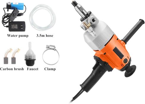 Concrete Machine 180mm Core Machine 4780W Wet Handheld Electric Core Drill with Water Pump 220V for Concrete Cement Wall Red BRIC in Kuwait