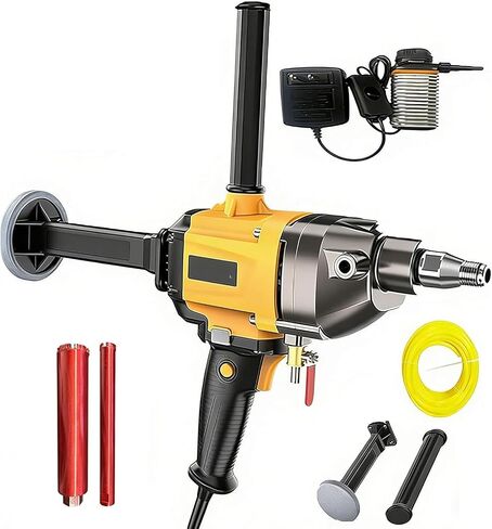 2300W Air Conditioner Hole Drilling Machine, 1200r/min Handheld Concrete Core Drill Machine with Water Pump & 2pcs Drill Bits in Kuwait