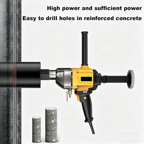 2300W Air Conditioner Hole Drilling Machine, 1200r/min Handheld Concrete Core Drill Machine with Water Pump & 2pcs Drill Bits in Kuwait