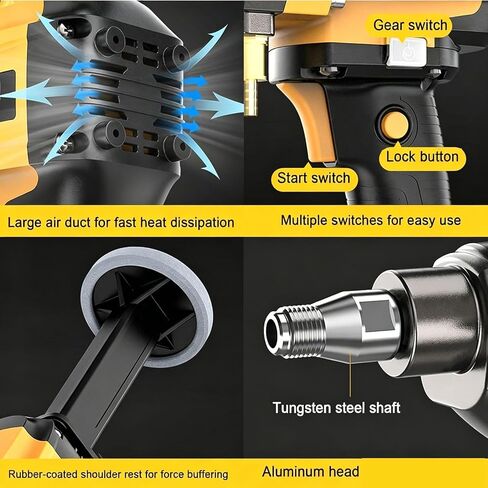 2300W Air Conditioner Hole Drilling Machine, 1200r/min Handheld Concrete Core Drill Machine with Water Pump & 2pcs Drill Bits in Kuwait