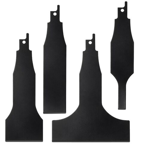 4 Pcs Reciprocating Saw Scraper Blade, High Carbon Steel Scraping Tool, Multifunctional Tile Cleaning Tools for Removing Tile Grout Glue Adhesives Wall Cleaning Metal Derusting (Black) in Kuwait