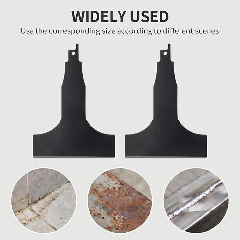 4 Pcs Reciprocating Saw Scraper Blade, High Carbon Steel Scraping Tool, Multifunctional Tile Cleaning Tools for Removing Tile Grout Glue Adhesives Wall Cleaning Metal Derusting (Black) in Kuwait