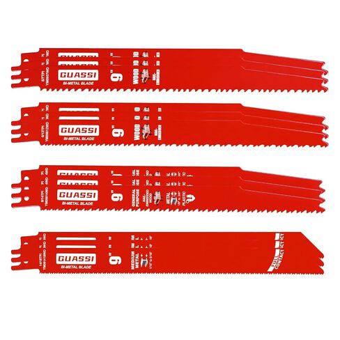 12 Pack 9 inch Reciprocating Saw Blade Set, Various TPI Bi-Metal Sawzall Blades for Wood, Metal and PVC Cutting, Durable Sawzall Blades for Multi-Material Demolition and Cutting, for Diablo in Kuwait