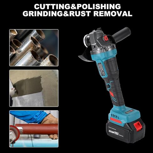 Brushless 5" Angle Grinder for Makita 18V Battery, 3-Speed, Overload | 125mm Cut Off Tool for Metal Cutting, Grinding, Polishing in Kuwait