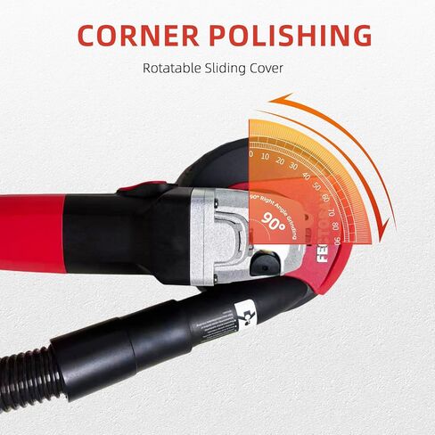 1100W Dustless Concrete Grinder, 5-Inch Surface Grinding Tool with Vacuum Dust Collection, 6-Speed Variable Control (1100-4200 RPM), Diamond Cup Wheel for Concrete, Masonry & Coating Removal in Kuwait
