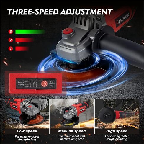 Cordless Angle Grinder 4-1/2 inch, Compatible with makata 18V Battery, Power Electric Angle Grinder Tool with Handle, Brushless Motor for Cutting, Grinding, Polishing（No Battery） in Kuwait