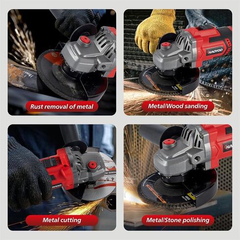 Cordless Angle Grinder 4-1/2 inch, Compatible with makata 18V Battery, Power Electric Angle Grinder Tool with Handle, Brushless Motor for Cutting, Grinding, Polishing（No Battery） in Kuwait
