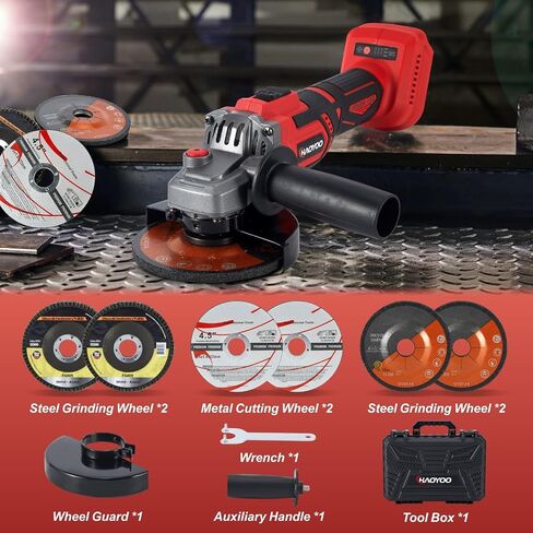 Cordless Angle Grinder 4-1/2 inch, Compatible with makata 18V Battery, Power Electric Angle Grinder Tool with Handle, Brushless Motor for Cutting, Grinding, Polishing（No Battery） in Kuwait