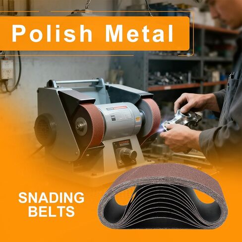 Long-Lasting 3x21 Belt Sander Sanding Belts 80 grit - Premium Abrasive Belts for Efficient Wood Sanding & Metal Grinding - Aluminum Oxide Sanding Belts for Belt Sander(10pcs) in Kuwait