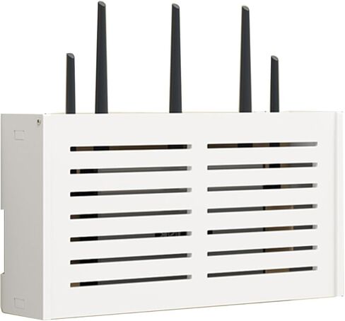 Wireless Router Storage Box, Wall Hanging Modem Cable Router Cover Plug Board Floating, Rack Storage Wall Mounted Bracke(A,36.5 * 11.5 * 24cm) in Saudi Arabia