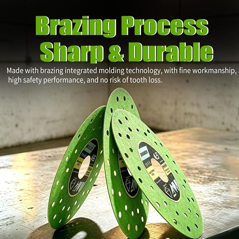 4.5 Inch Diamond Tile Saw Blade, Ultra Thin 0.05" Cutting Disc for Angle Grinder, Glass & Porcelain Tile Blade for Ceramic Tile, Marble, Granite, Dry Wet Cutting, 7/8" Arbor in Kuwait