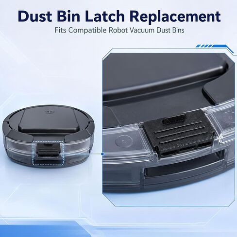 Dust Bin Clip Replacement for Shark Matrix Plus Robot Vacuum | 2-Pack, TPU Clip, Snap-In Design, Secure Locking, Replacement Part, For Robot Vacuum Dust Bin, Home Cleaning in Kuwait