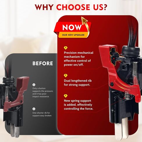 Upgrade Main Body Assembly Housing Compatible with Dyson V11 SV14 with Built-in Latching Switch,Main Body Replacement Part 970142-01 only Compatible with Dyson V11 Screw-in Version Vacuum Cleaner in Kuwait