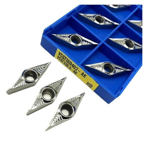 Indexable Lathe Carbide Insert VCGT160402 VCGT160408 Diamond Turning Tools for Aluminum Copper Stone Wood(VCGT 160402-AK H01) in Kuwait
