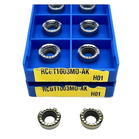 High Toughness Turning Blade Machine Accessories 10pcs RCGT1204-AK H01 Hard Alloy Indexable Tool Cutting Aluminum Turning(RCGT1003-AK H01) in Kuwait